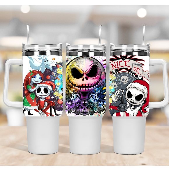 Custom made Disney Nightmare before Christmas Tumbler Brand New 40 oz double wal - Picture 8 of 13
